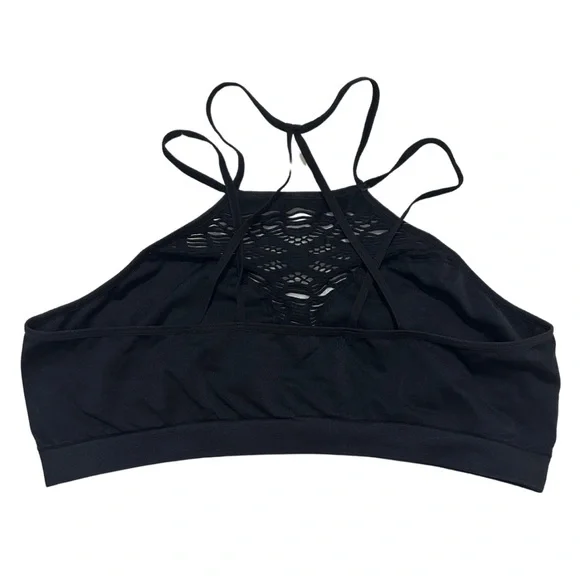 Victoria’s Secret Women’s Black Cutout Sports Bra Bralette Size Large - Picture 2 of 5